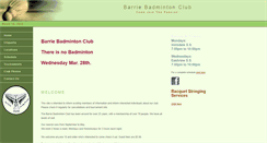 Desktop Screenshot of barriebadmintonclub.com